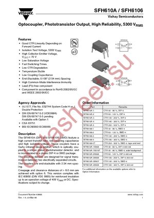 SFH610A-1 datasheet  